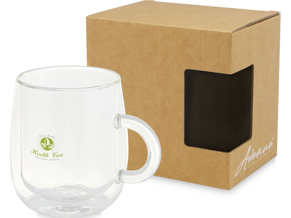 Dubbelwandige glazen beker - 330 ml 1