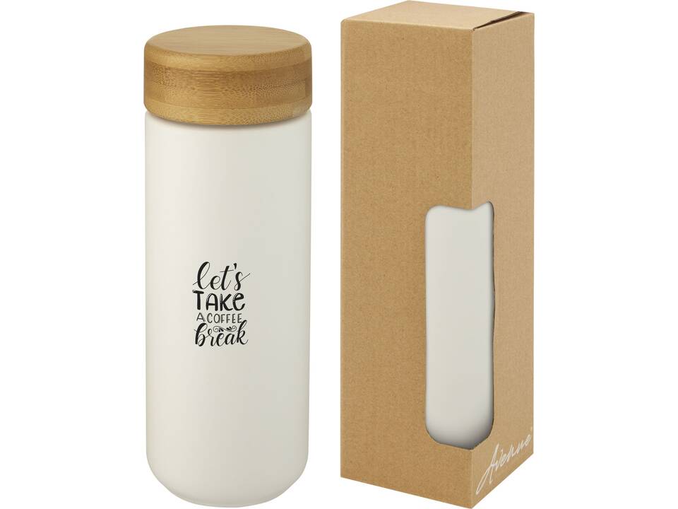 Lumi keramische beker met deksel van bamboe - 300 ml 1