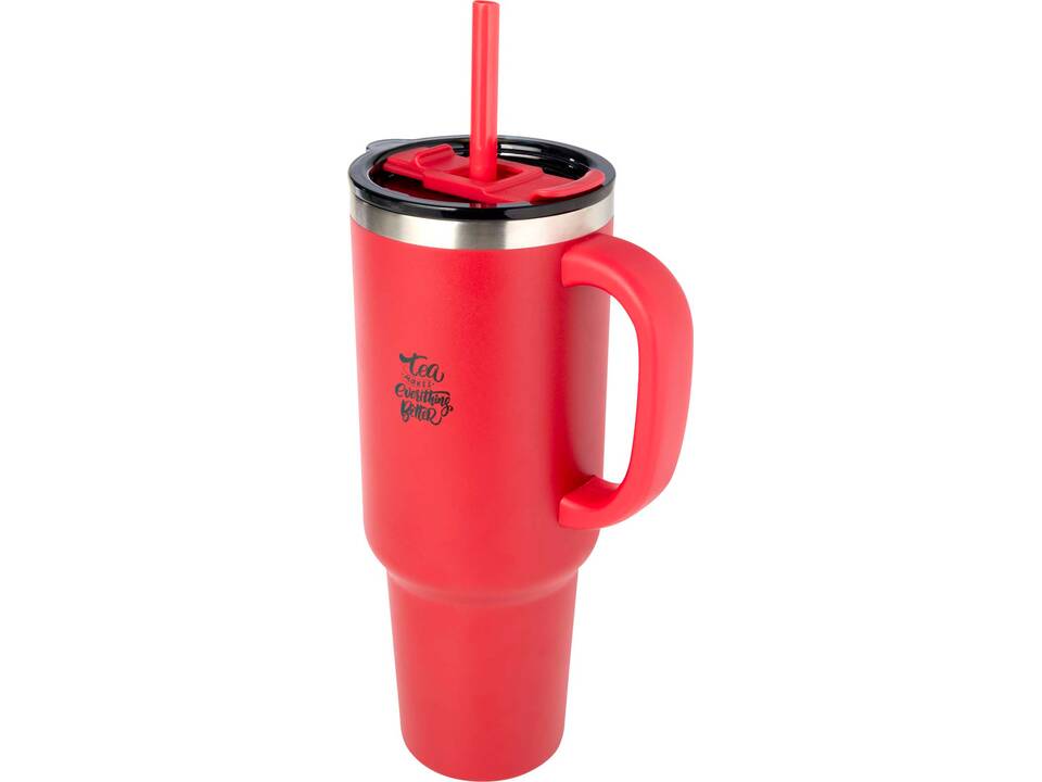 Sydney 1200 ml dubbelwandige RCS gecertificeerde vacuümgeïsoleerde mok van koper met rietje 8