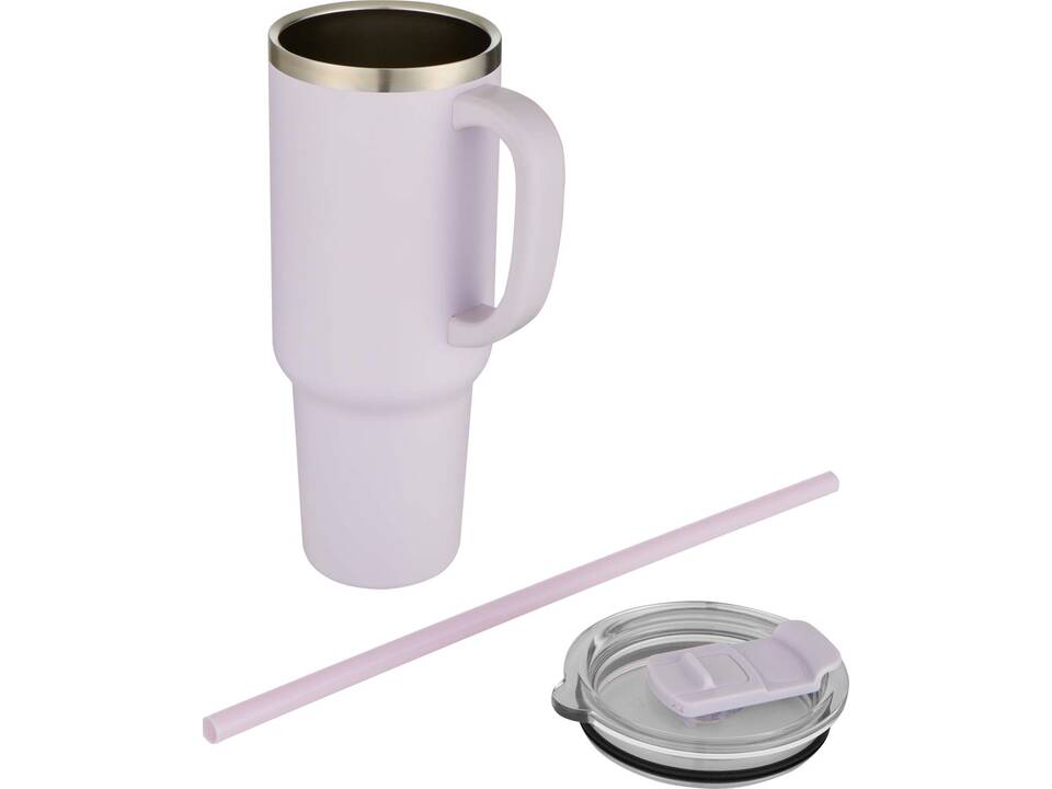 Sydney 1200 ml dubbelwandige RCS gecertificeerde vacuümgeïsoleerde mok van koper met rietje 18