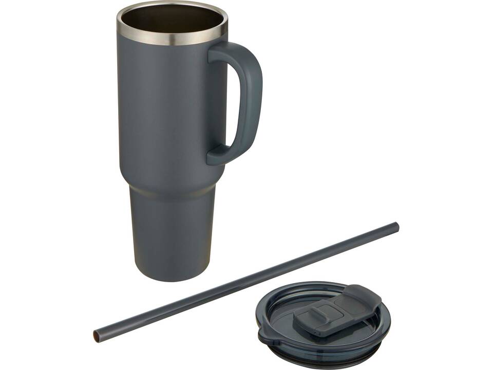 Sydney 1200 ml dubbelwandige RCS gecertificeerde vacuümgeïsoleerde mok van koper met rietje 32