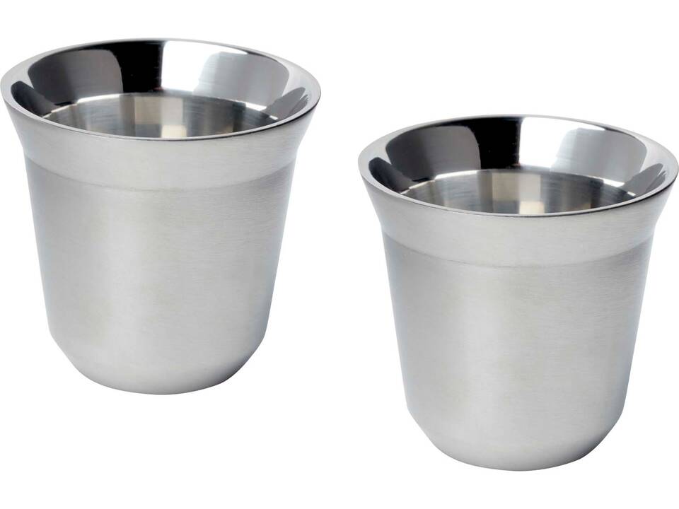 Duo 80 ml RCS gecertificeerde roestvrijstalen espressokopjesset 5
