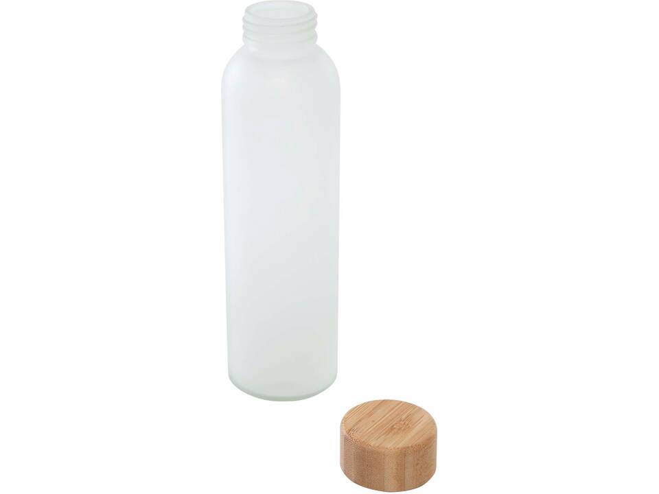 Lume 500 ml fles van mat natronkalkglas met bamboe deksel 3
