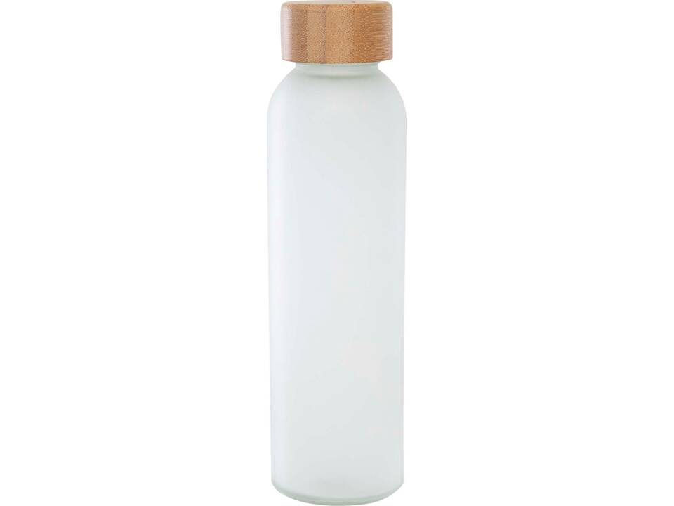 Lume 500 ml fles van mat natronkalkglas met bamboe deksel 2