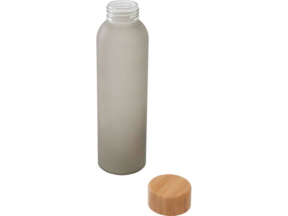 Lume 500 ml fles van mat natronkalkglas met bamboe deksel 8