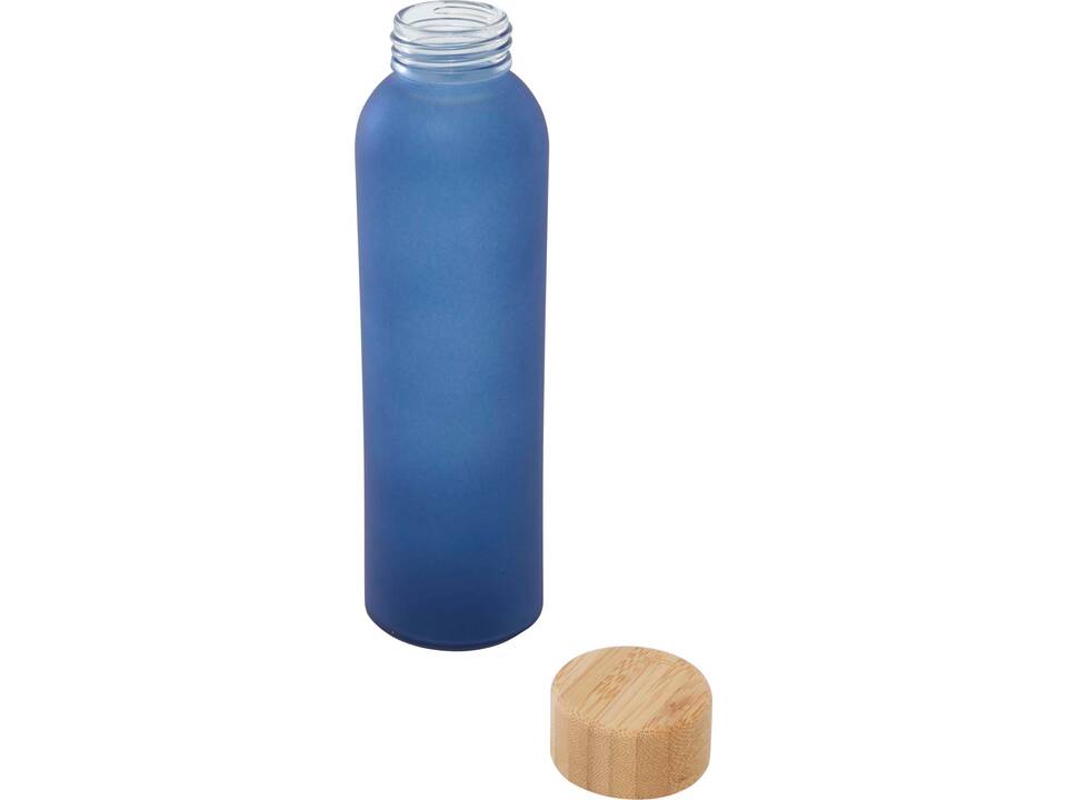 Lume 500 ml fles van mat natronkalkglas met bamboe deksel 13