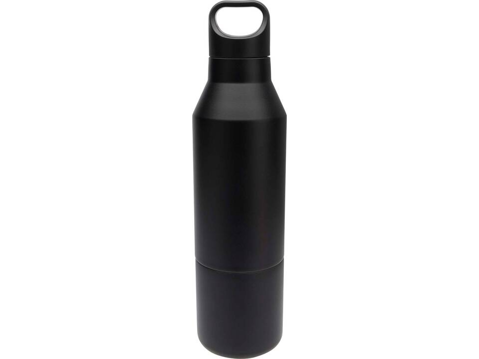 Odessy 600 ml RCS gecertificeerde, geïsoleerde fles van gerecycled roestvrijstaal met 300 ml beker 10