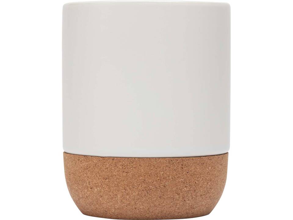 Billie 300 ml mok van keramiek met kurkdetails en matte afwerking 3