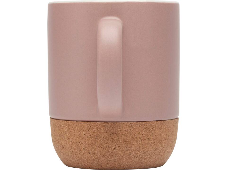 Billie 300 ml mok van keramiek met kurkdetails en matte afwerking 9