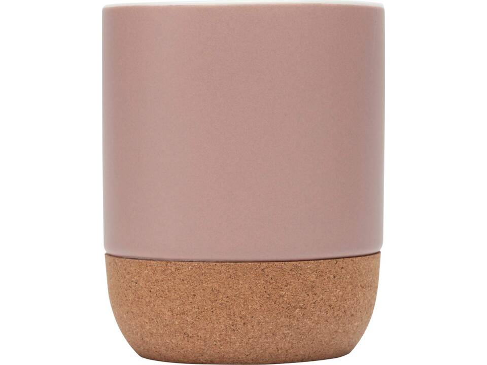 Billie 300 ml mok van keramiek met kurkdetails en matte afwerking 8