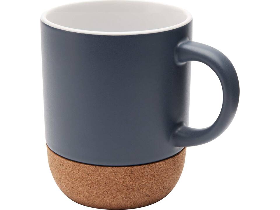 Billie 300 ml mok van keramiek met kurkdetails en matte afwerking 10