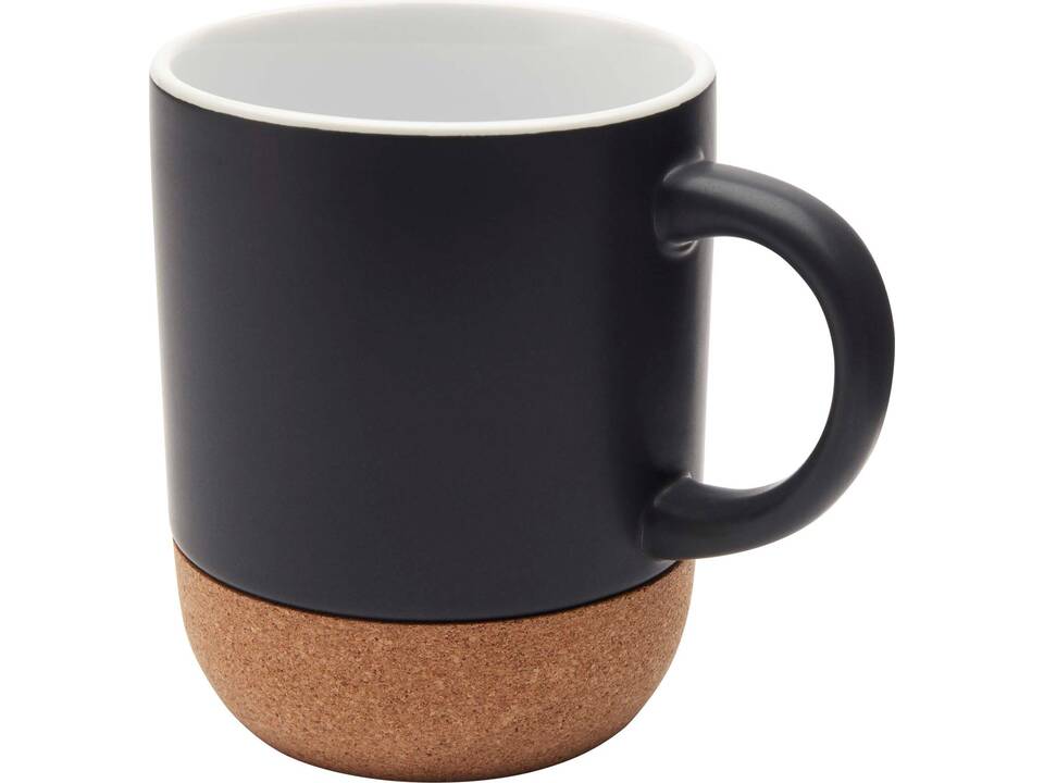 Billie 300 ml mok van keramiek met kurkdetails en matte afwerking 14