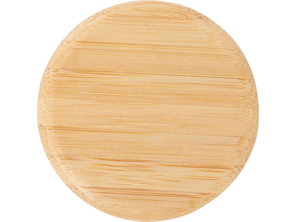 Porto 500 ml glazen waterfles met siliconen handgreep en bamboe deksel 9