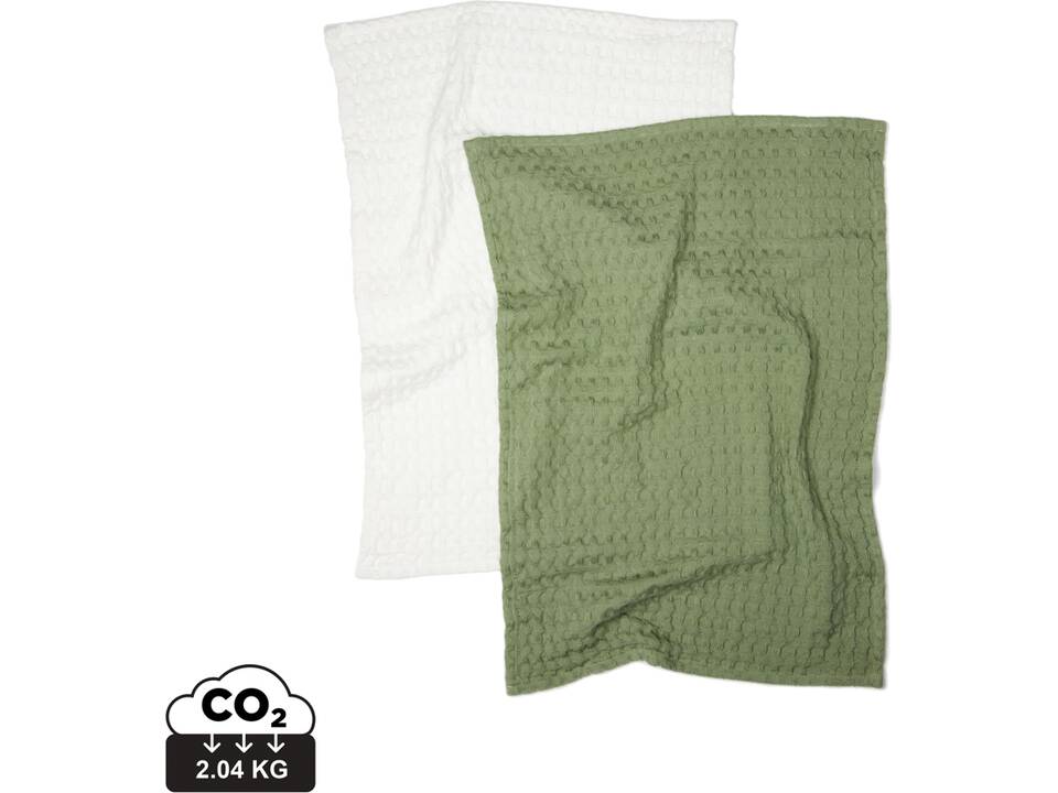 VINGA Cromer keukenhanddoek wafeltjespatroon, 2 stuks 2