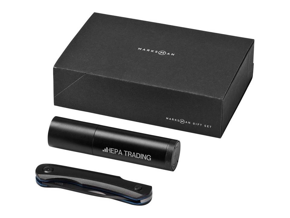 Zaklamp en zakmes set 4