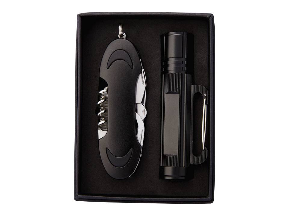 Zakmes en zaklamp set 4