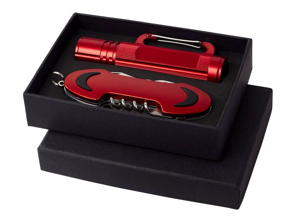 Zakmes en zaklamp set 12