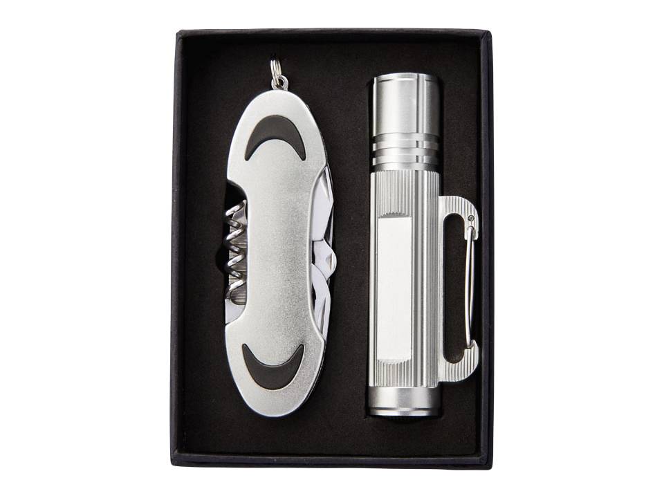 Zakmes en zaklamp set 2
