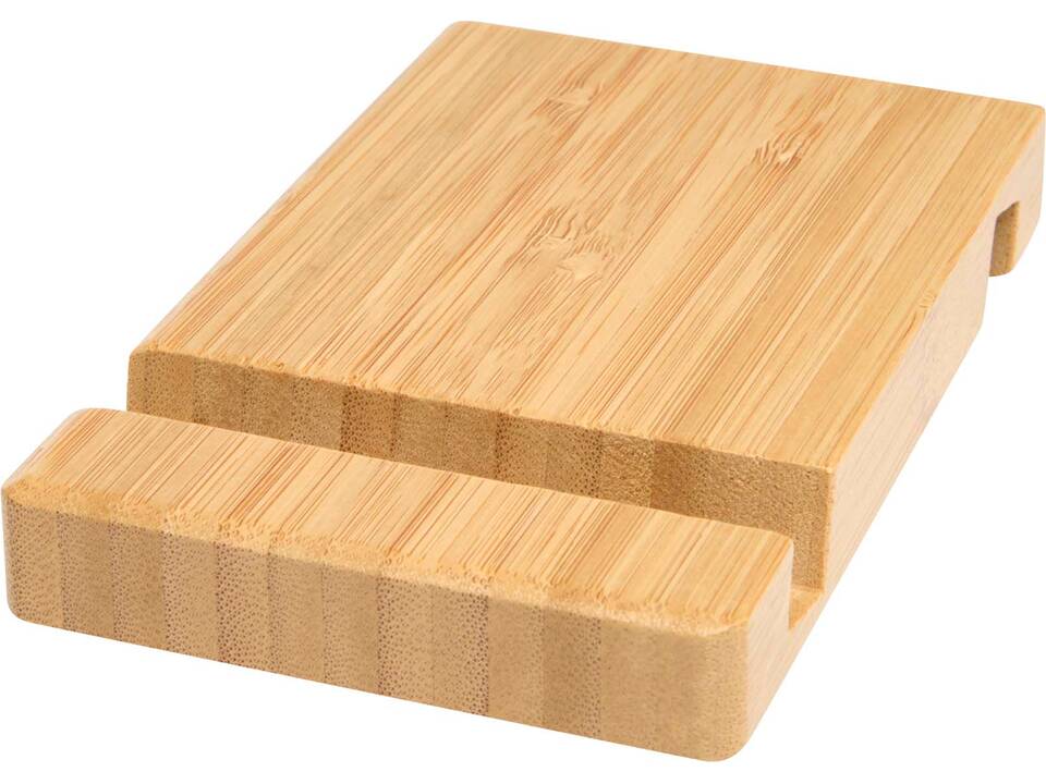 Bubup 2 hoekige standaard voor tablet en telefoon van bamboe 4