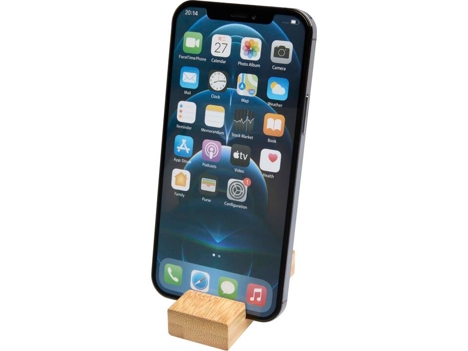 Bosona telefoonhouder met sleutelhanger van bamboe 5