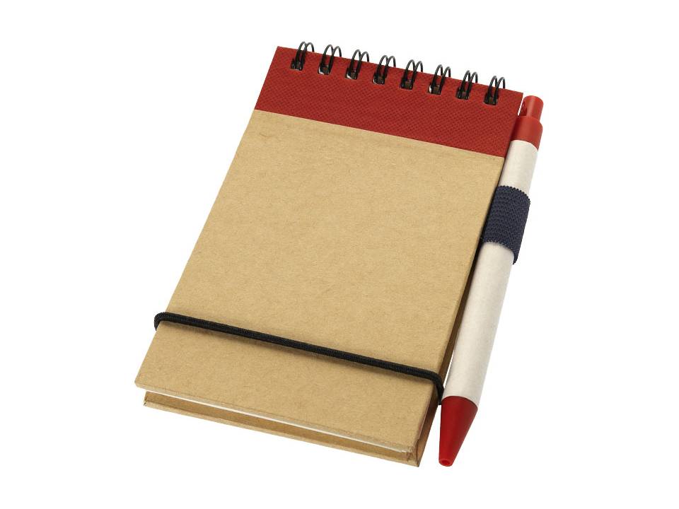 Gerecycled flip-over notitieboekje met pen