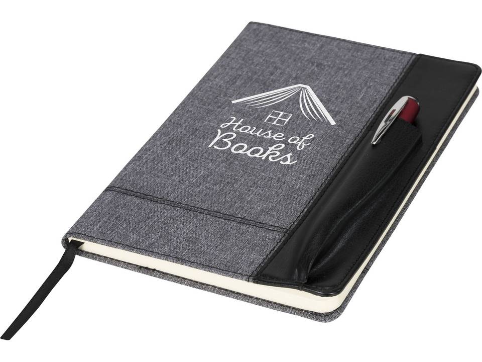 Heathered notitieboek met kunstlederen kaft 2