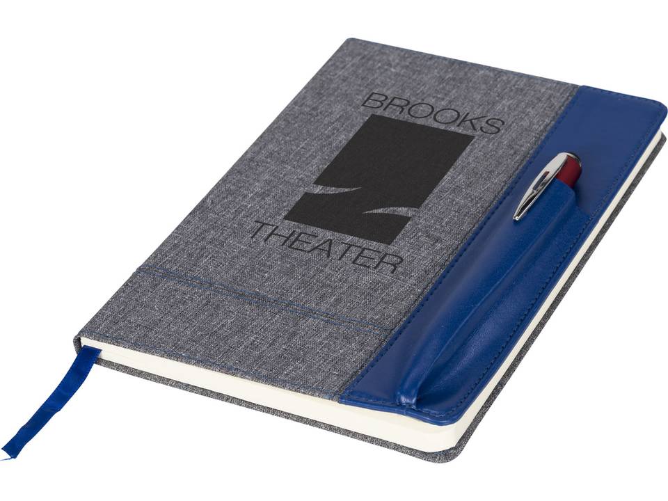 Heathered notitieboek met kunstlederen kaft 6