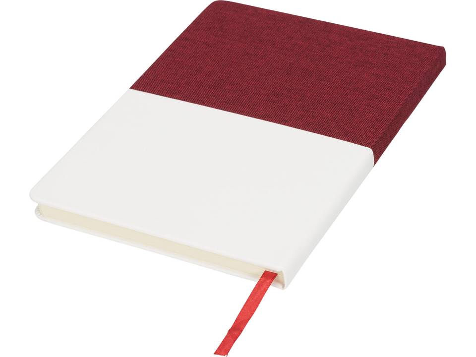 Tweekleurig canvas notitieblok 12