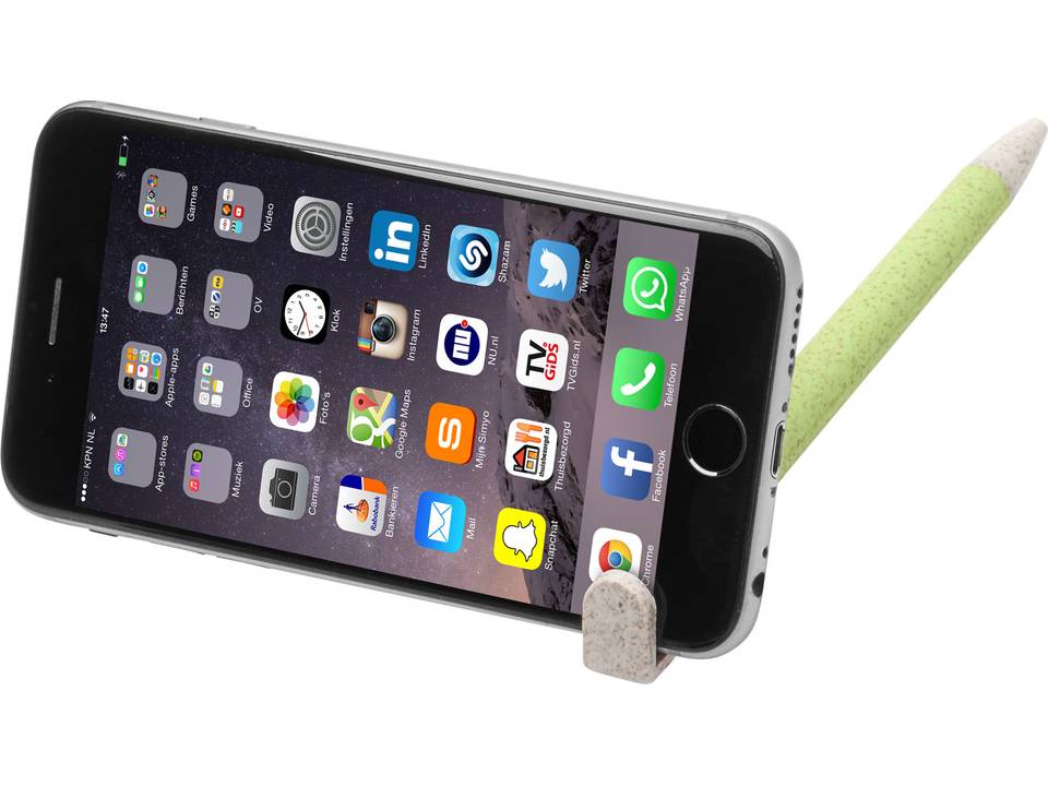 Medan balpen van tarwestro en telefoonhouder 16