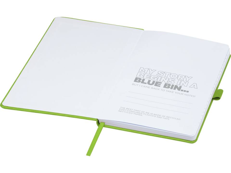 Notitieboek van gerecycleerd papier met gerecycleerde PET cover 68