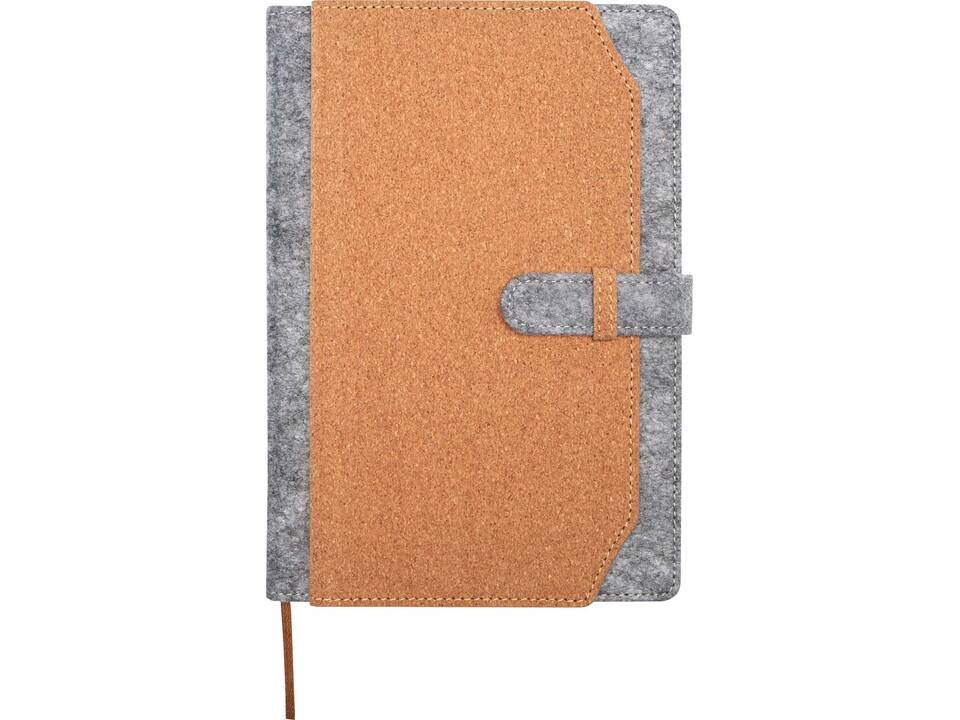 Viviana A5 notitieboek van gerecycled vilt en kurk 2