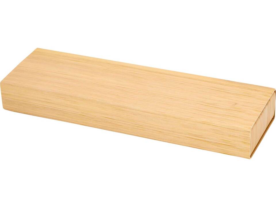 Oblys set met balpen en vulpotlood van bamboe (zwarte inkt) 2