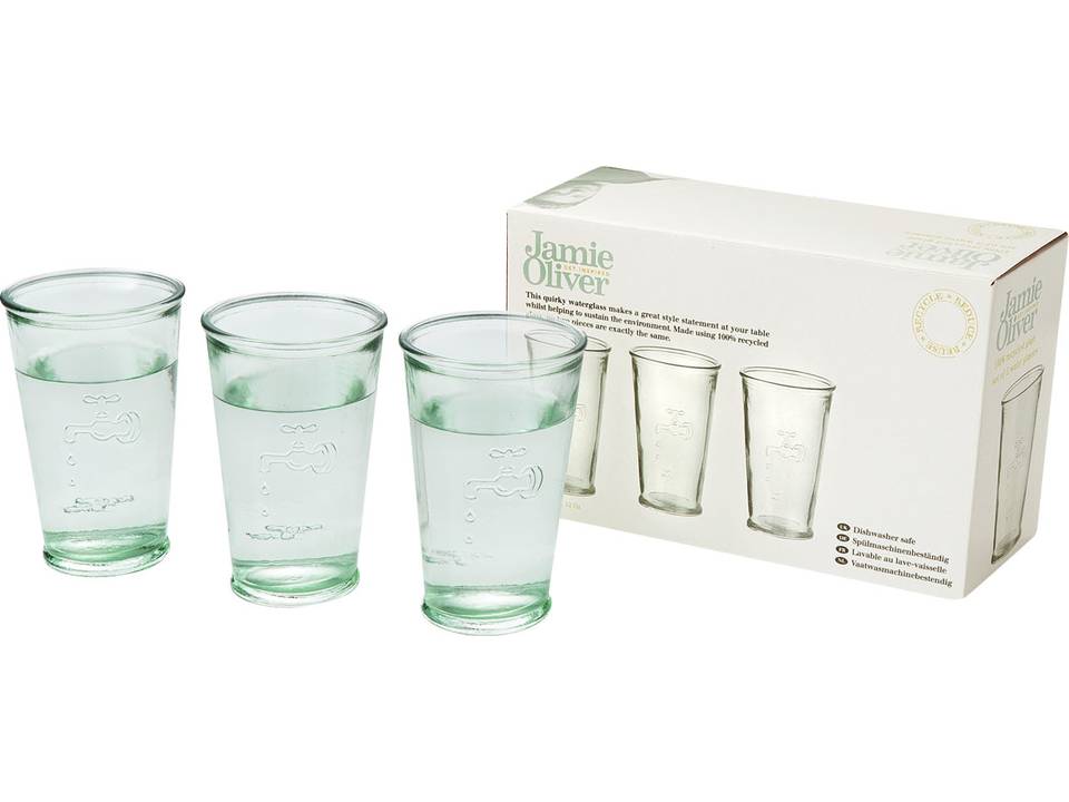 relais honing Beschrijving 3 waterglazen van Jamie Oliver - 3x 350 ml - Pasco Gifts