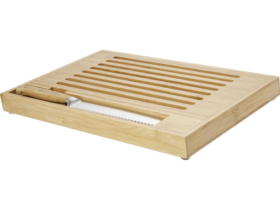 Pao bamboe snijplank met mes 6