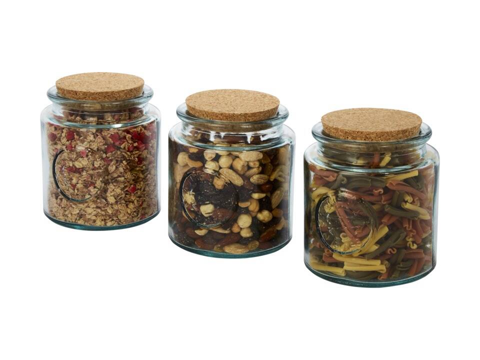 Aire driedelige pottenset van gerecycled glas - 800 ml 2