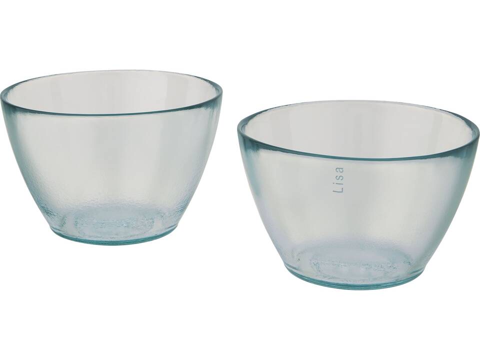 2-delige salade kommen set van gerecycled glas - 700 ml 2