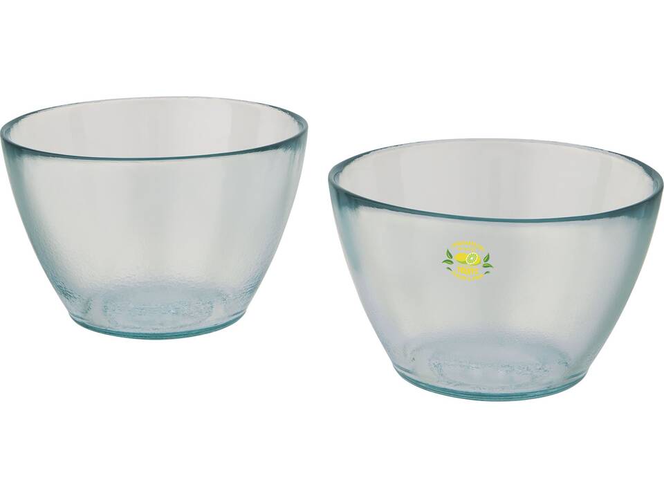 2-delige salade kommen set van gerecycled glas - 700 ml 1