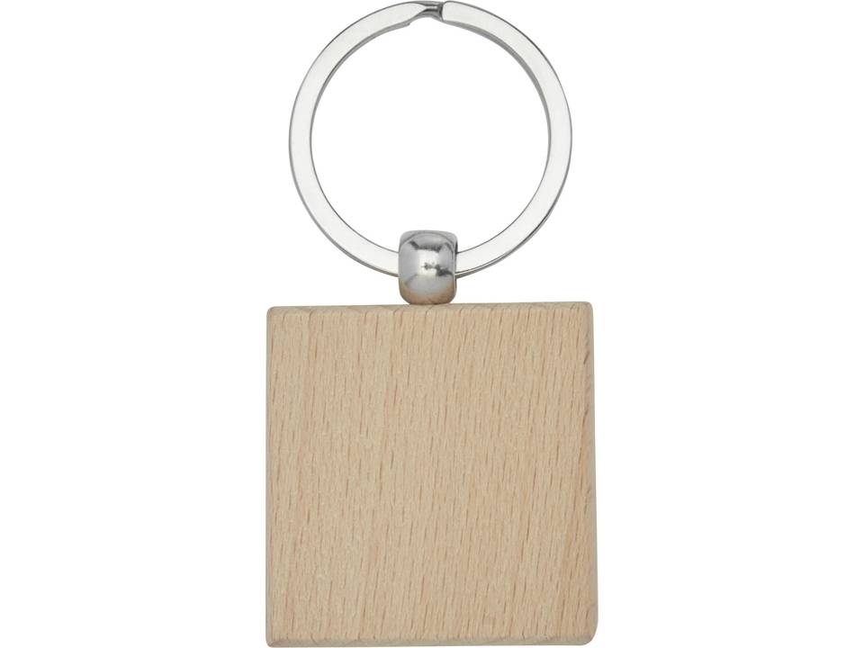 Gioia beukenhouten vierkante sleutelhanger 4