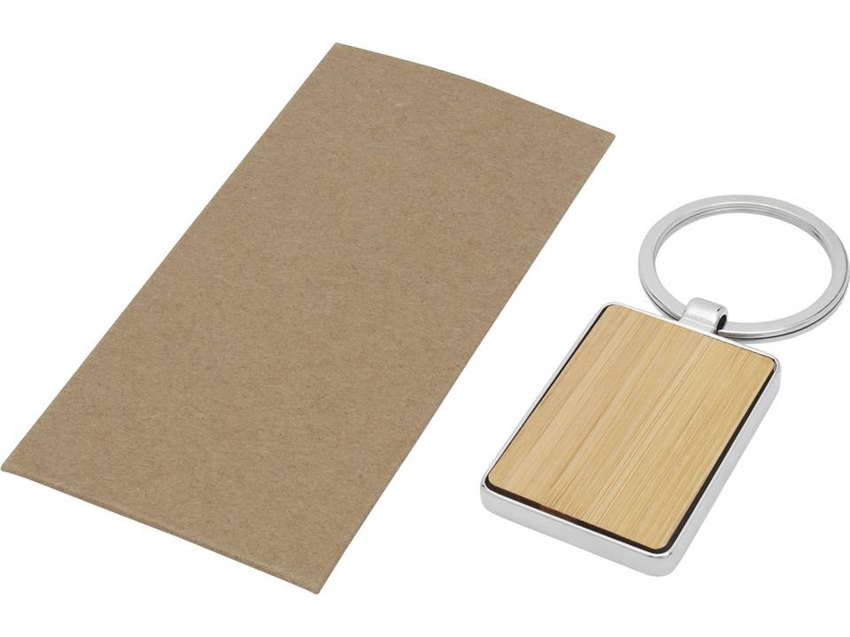 Neta bamboe rechthoekige sleutelhanger 5