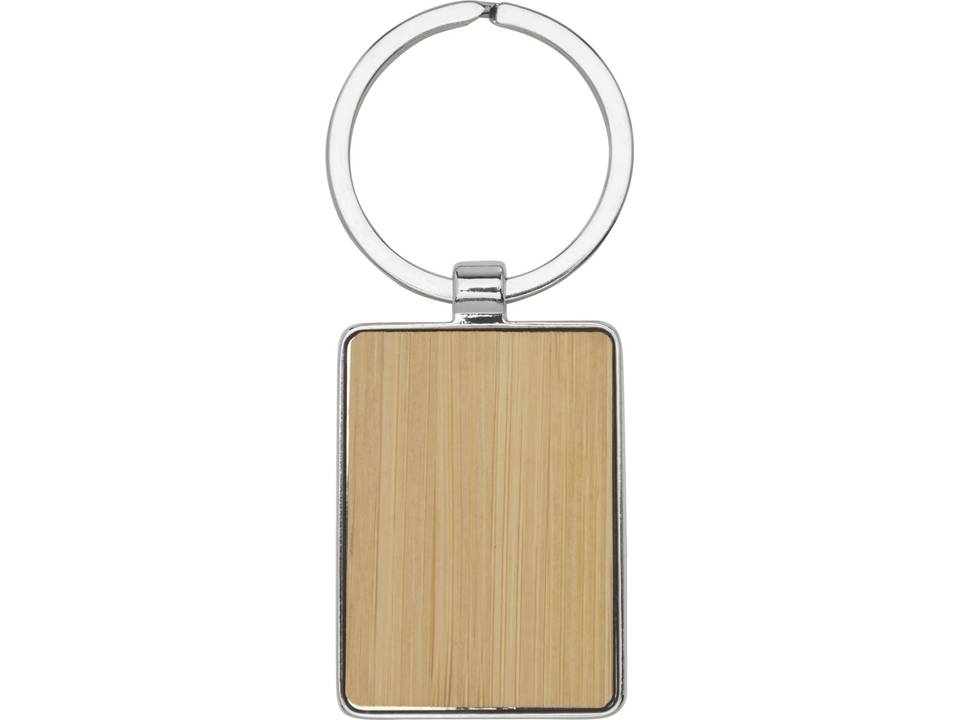 Neta bamboe rechthoekige sleutelhanger 4