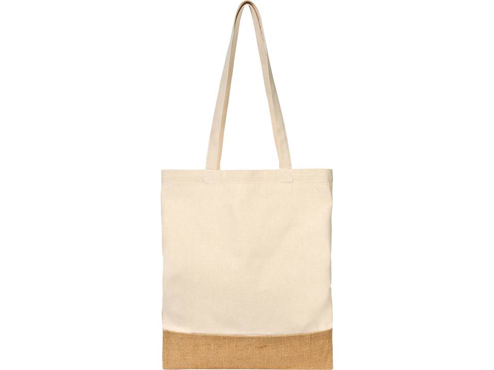 Delhi katoenen jute draagtas 38x42cm 2