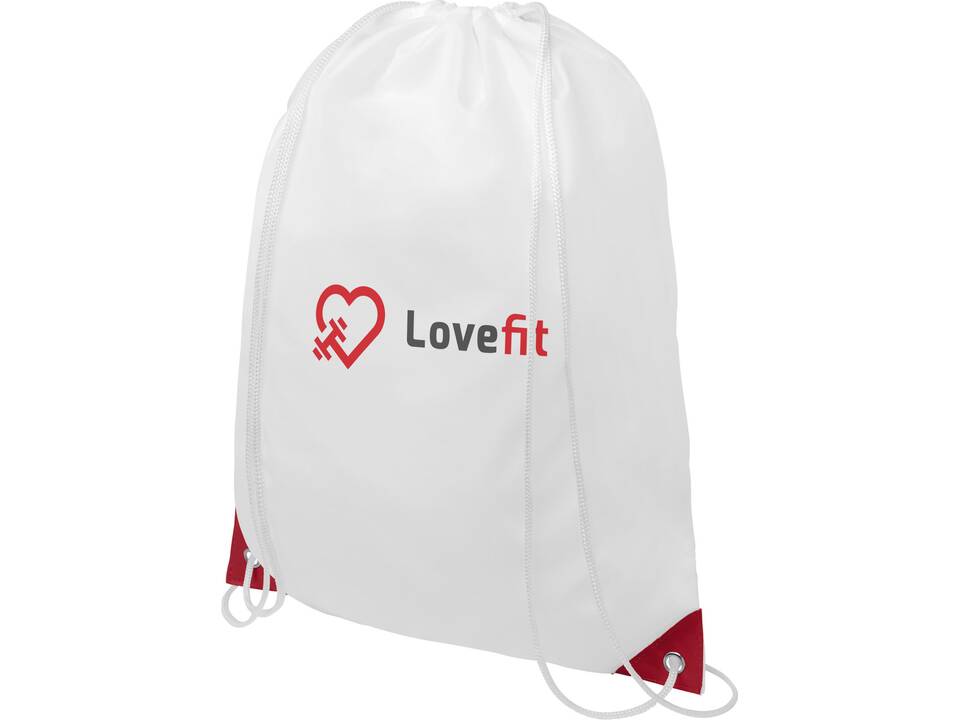 Rugzak met trekkoord sluiting en gekleurde hoeken 27