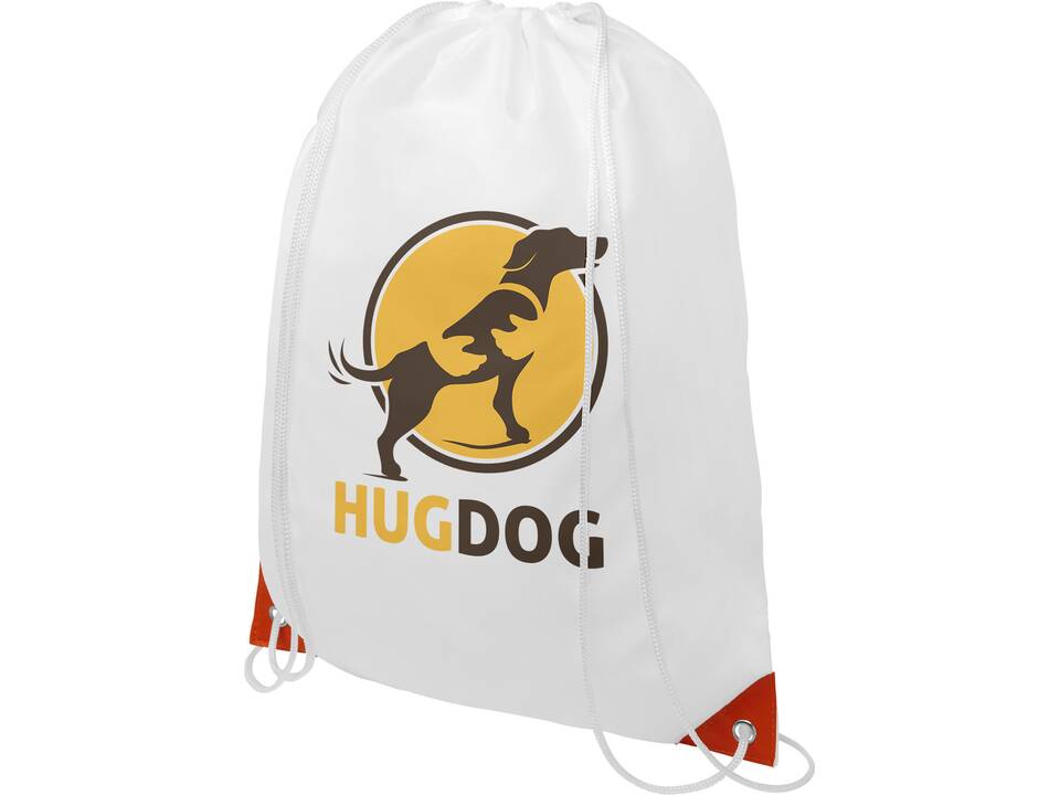 Rugzak met trekkoord sluiting en gekleurde hoeken 13