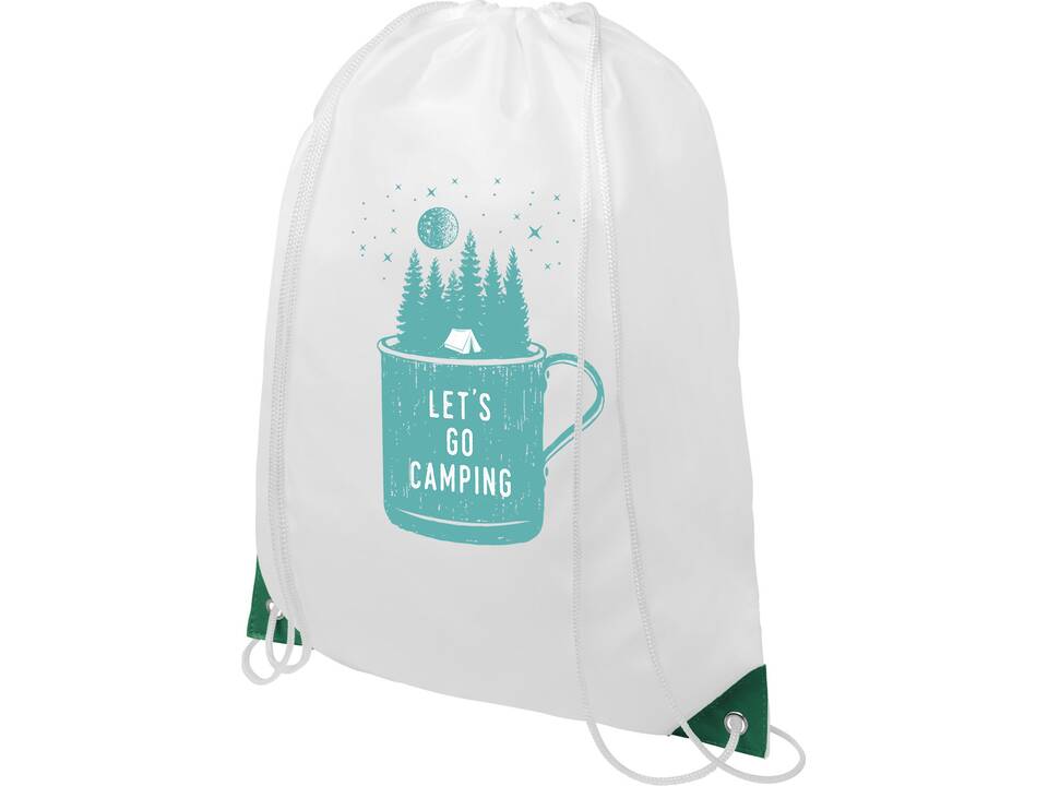 Rugzak met trekkoord sluiting en gekleurde hoeken 22