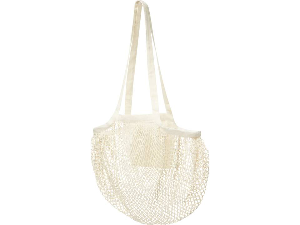 GOTS biologisch mesh katoenen draagtas 1