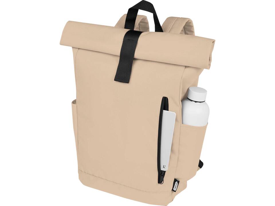 Byron 15,6" rugzak van GRS RPET met opgerolde bovenkant 18 L 5