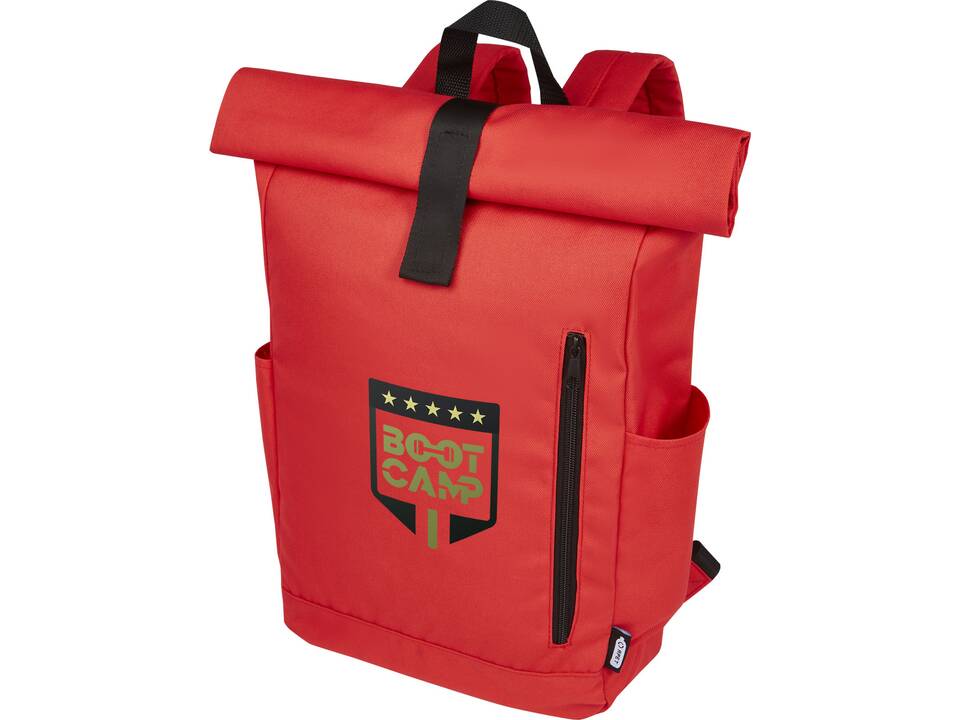 Byron 15,6" rugzak van GRS RPET met opgerolde bovenkant 18 L 1