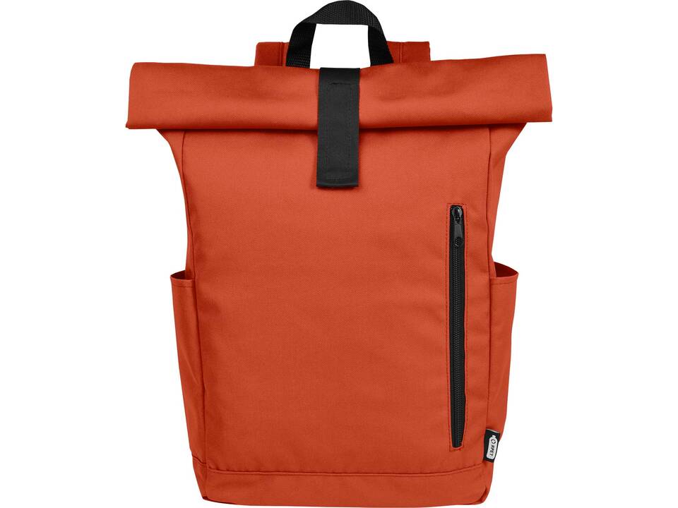 Byron 15,6" rugzak van GRS RPET met opgerolde bovenkant 18 L 10