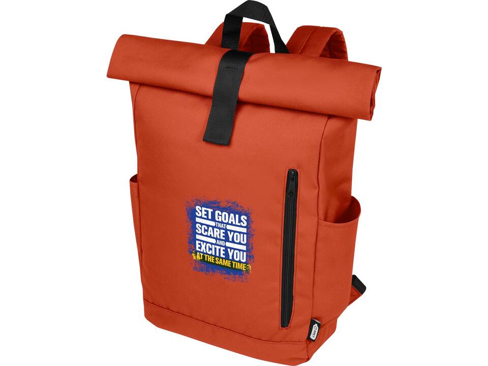 Byron 15,6" rugzak van GRS RPET met opgerolde bovenkant 18 L 9