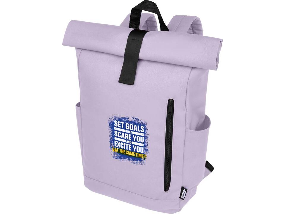 Byron 15,6" rugzak van GRS RPET met opgerolde bovenkant 18 L 23